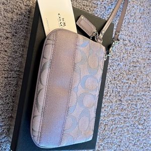 Coach mini wristlet lilac